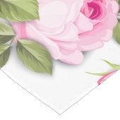 ピンクパエレガントープルフラワー ロングテーブルランナー (コーナー)