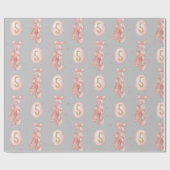 ピンクパガーリーステルバレリナシューズ ラッピングペーパー (フラット)