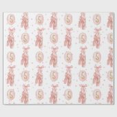 ピンクパガーリーステルバレリナシューズ ラッピングペーパー (フラット)