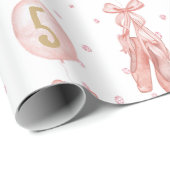 ピンクパガーリーステルバレリナシューズ ラッピングペーパー (ロールコーナー)