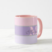 ピンクパガーリーステルパーソナライズされた マグカップ (正面右)