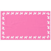 ピンクパグドッグテーマパーティーお祝い テーブルクロス (正面(横))