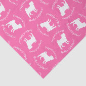ピンクパグドッグテーマパーティーお祝い 薄葉紙 (詳細)