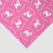 ピンクパグドッグテーマパーティーお祝い 薄葉紙 (詳細)