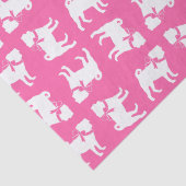 ピンクパグドッグテーマパーティーお祝い 薄葉紙 (詳細)