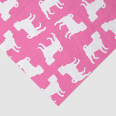 ピンクパグドッグテーマパーティーお祝い 薄葉紙 (詳細)