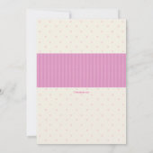 ピンクパシファイヤーベビーシャワー招待状 招待状 (裏面)