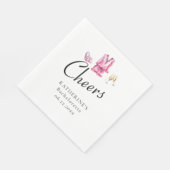 ピンクパジャマスプロセッコカスタムバチェロレッテ スタンダードランチョンナプキン (角)