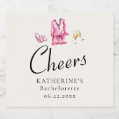 ピンクパジャマスプロセッコカスタムバチェロレッテ スパークリングワインラベル (シングルラベル)