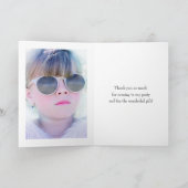 ピンクパジャマパンケーキガールバースデーパーティー 招待状 (内部)