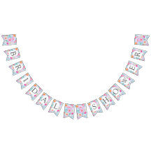 ピンクパステルウォーターカラーフローラブライダルシャワー