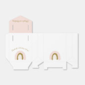 ピンクパステルウォーターカラーレインボーバースデーパーティー フェイバーボックス (折り畳みなし)