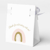 ピンクパステルウォーターカラーレインボーバースデーパーティー フェイバーボックス (裏面サイド)