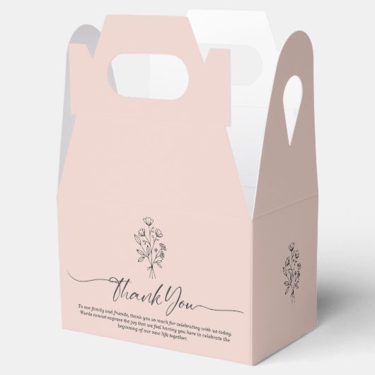 ピンクパステルエレガントボホボタニカルサンキュー フェイバーボックス (オープン)