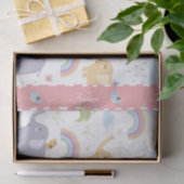 ピンクパステルエレファントパターン小さな女の子パーティー 薄葉紙 (ギフト)