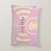 ピンクパステルグランジラブミュージックピロー アクセントクッション (裏面(縦))