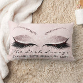 ピンクパステルグリッターアイメイクメイクレイズ美しい グラデーション ランバークッション (ブランケット)