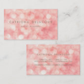 ピンクパステルグリッタースパークル《写真》ぼけ味名刺 名刺 (正面/裏面)