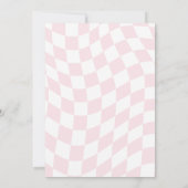 ピンクパステルグルーヴィーピザアンドプールサマー誕生日 招待状 (裏面)