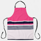 ピンクパステルストライプ エプロン (正面)