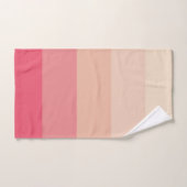 ピンクパステルストライプ バスタオルセット (ハンドタオル)