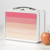 ピンクパステルストライプ メタルランチボックス (インサイチュ)