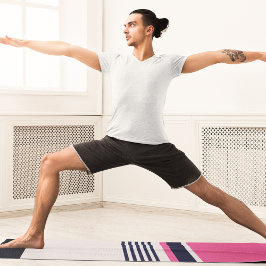 ピンクパステルストライプ ヨガマット