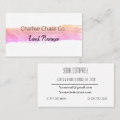 ピンクパステルズウォーターモダンカラー 名刺 (正面/裏面)