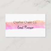 ピンクパステルズウォーターモダンカラー 名刺 (正面)