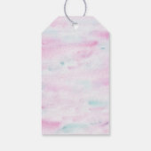 ピンクパステルツザムーン宇宙誕生日サンキュー ギフトタグ (裏面)