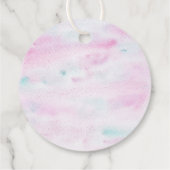 ピンクパステルツザムーン宇宙誕生日 フェイバータグ (裏面)