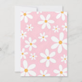 ピンクパステルデイジーレディーバグ誕生日招待状 招待状 (裏面)