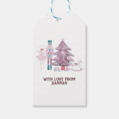 ピンクパステルナツクラッカークリスマスギフトタグ ギフトタグ (正面)