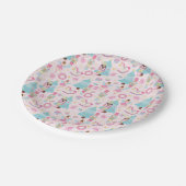 ピンクパステルナツクラッカーバレエラッピング紙 ペーパープレート (アングル)