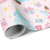 ピンクパステルナツクラッカーバレエラッピング紙 ラッピングペーパー (ロールコーナー)