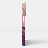 ピンクパステルバイオレットグリッター水彩カスタマイズ iPhoneケース (右側面)