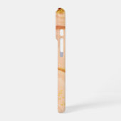 ピンクパステルバイオレットグリッター水彩カスタマイズ iPhoneケース (左側面)