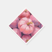 ピンクパステルパンプキンスハロウィーン スタンダードカクテルナプキン (角)