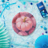 ピンクパステルパンプキンスハロウィーン ペーパープレート (パーティー)