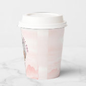 ピンクパステルパーソナライズされた紙カップfor Mom 紙コップ (左)
