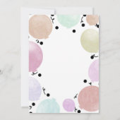 ピンクパステルパーティーバルーン誕生祝い 招待状 (裏面)