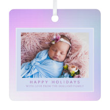 ピンクパステルフォトハッピーホリデー