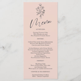 ピンクパステルフラワーボヘミアンシンプル植物学 メニュー