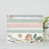 ピンクパステルフローラストライプのスクラップブック紙工芸 (スタンド正面)