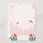 ピンクパステルフローラマザーズデイ招待状 招待状 (裏面)