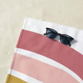 ピンクパステルボホレインボーネームビーチタオル ビーチタオル (インサイチュ)