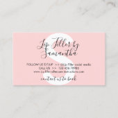 ピンクパステルリップフィラーアフターケア手順 名刺 (正面)