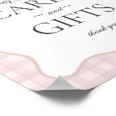 ピンクパステルリトルブー幽霊カード&ギフトサイン ポスター (角)