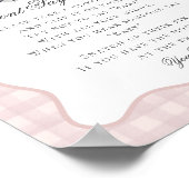 ピンクパステルリトルブー幽霊言わないベビーゲーム ポスター (角)