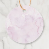 ピンクパステルワイルドフラワー誕生日 フェイバータグ (裏面)